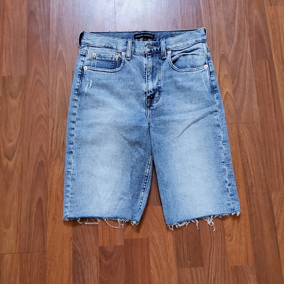Modern American La Brea Short Long Berbuda Jean Shorts Size 26 New - Picture 2 of 6